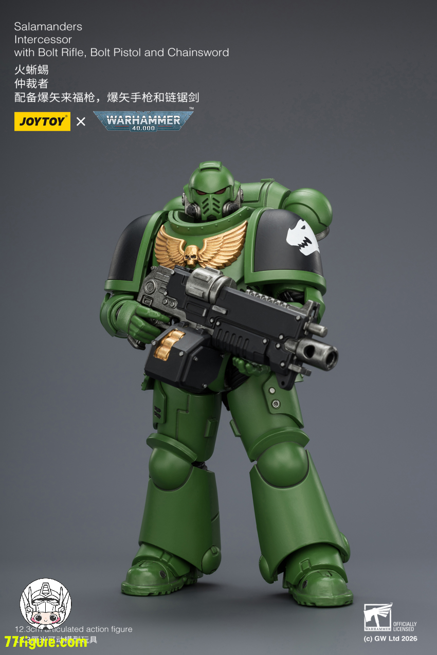 【予約商品】ジョイトイ JoyToy Source 1/18 『ウォーハンマー40K』サンショウウオ インターセッサー ボルトライフル ボルトピストル チェーンソード付き 塗装済み可動フィギュア