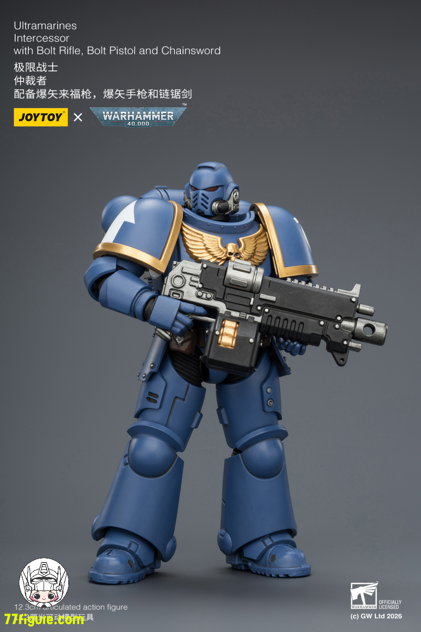 【予約商品】ジョイトイ JoyToy Source 1/18 『ウォーハンマー40K』ウルトラマリーンズ インターセッサー ボルトライフル ボルトピストル チェーンソード付き 塗装済み可動フィギュア