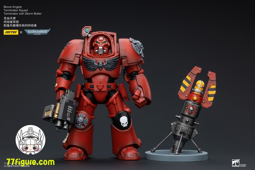 【先行販売】ジョイトイ JoyToy Source 1/18 『ウォーハンマー40K』ブラッド エンジェルズ ターミネーター分隊 ターミネーター ストーム ボルター付き 塗装済み可動フィギユア