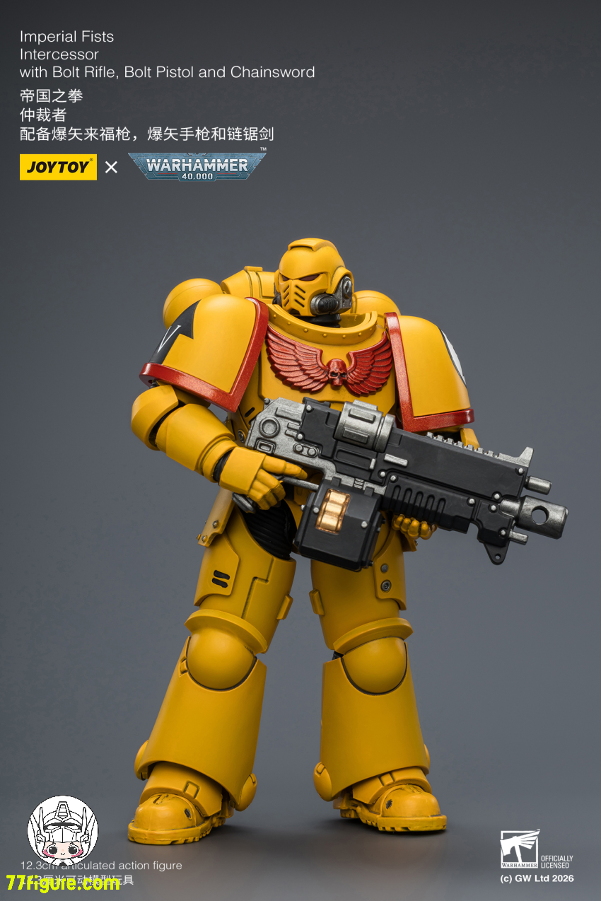 【予約商品】ジョイトイ JoyToy Source 1/18 『ウォーハンマー40K』インペリアル フィスト インターセッサー ボルトライフル ボルトピストル チェーンソード付き 塗装済み可動フィギュア