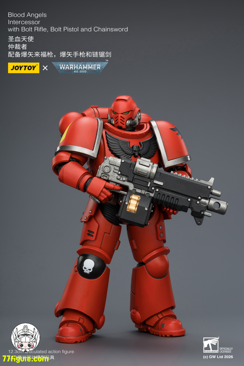 【予約商品】ジョイトイ JoyToy Source 1/18 『ウォーハンマー40K』ブラッド エンジェル インターセッサー ボルトライフル ボルトピストル チェーンソード付き 塗装済み可動フィギュア