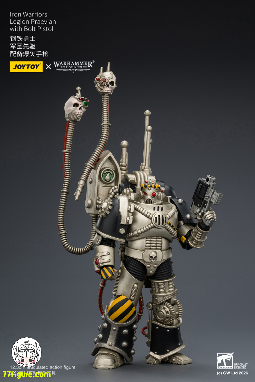 【予約受付終了】ジョイトイ JoyToy Source 1/18『ウォーハンマー ホルスの異端』アイアン ウォリアーズ レギオンのプラエヴィアン ボルトピストル付き 塗装済み可動フィギュア