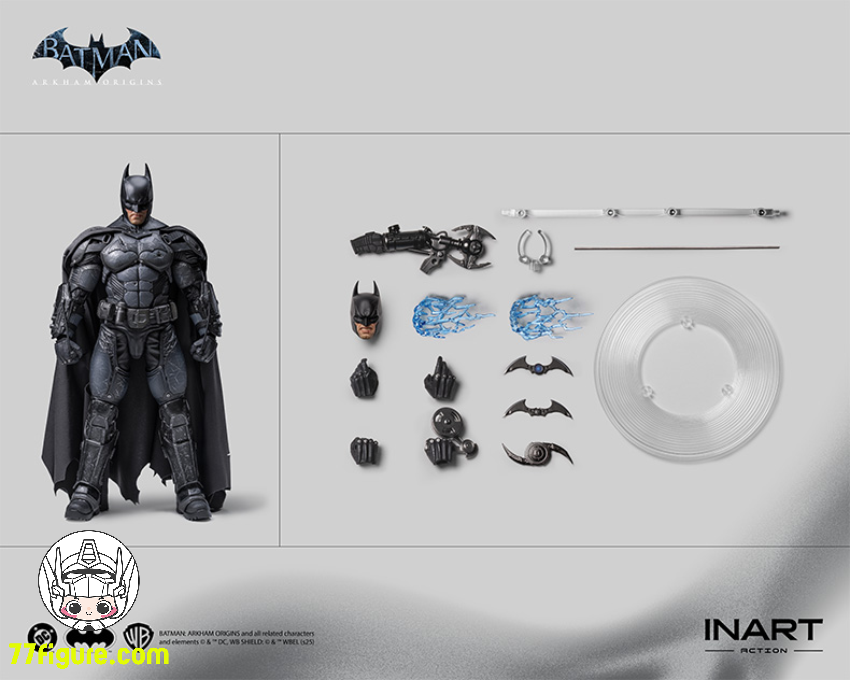 【予約商品】INART MAG G0007 バットマン: アーカム・オリジンズ バットマン バトル ダメージ バージョン 塗装済み可動フィギュア