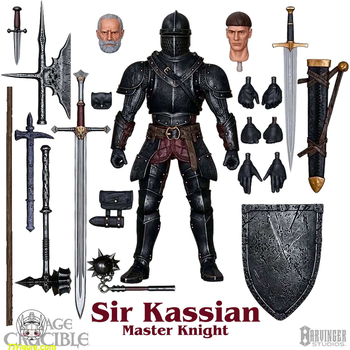 【予約商品】Harvinger Studios 1/12 サベージ・クルーシブル サー・カシアン 塗装済み可動フィギュア