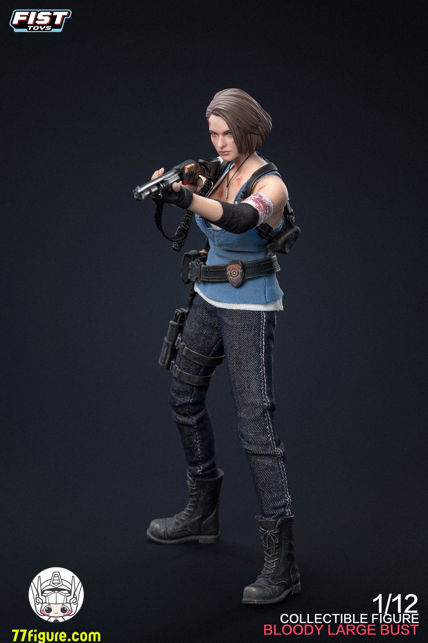 Fist Toys 1/12 FIST-002 ドゥームズデイ・コップ ブラッディVer. ラージバストVer. 塗装済み可動フィギュア