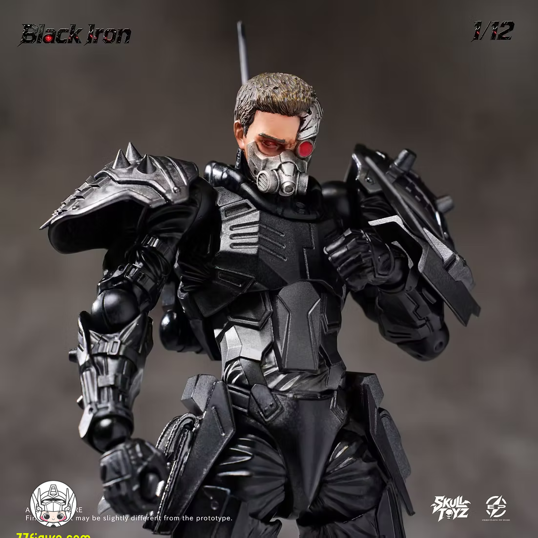 【予約商品】Skull Toyz x Snake 1/12 ブラックアイアン サイバー・チーム 塗装済み可動フィギュア