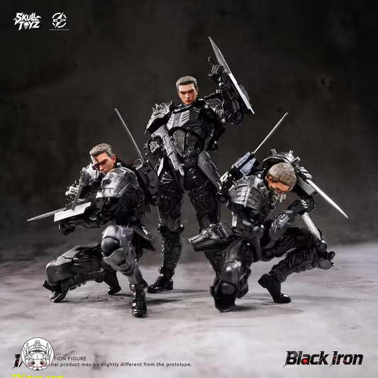 【予約商品】Skull Toyz x Snake 1/12 ブラックアイアン サイバー・チーム 塗装済み可動フィギュア