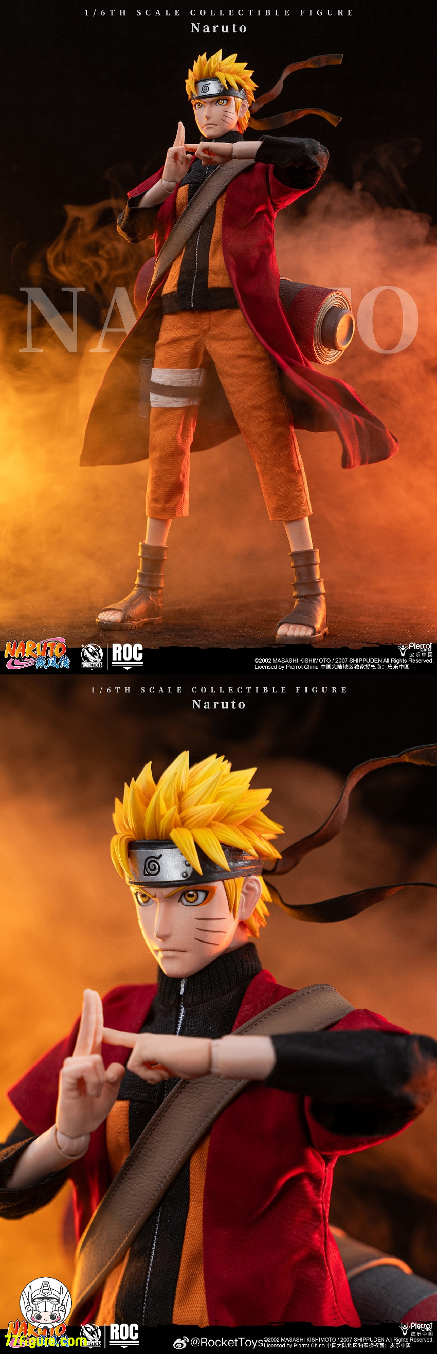 【予約商品】Rocket Toys 1/6 『NARUTO -ナルト-（疾風伝）』 うずまき ナルト 仙人モードVer. 塗装済み可動フィギュア
