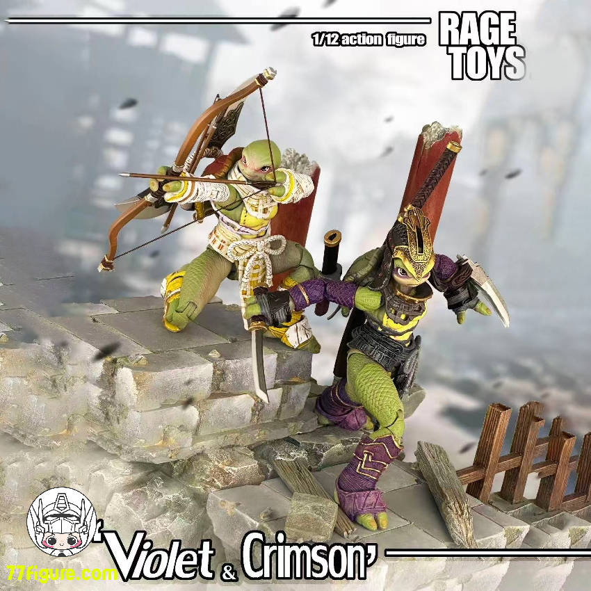 【予約商品】Rage Toys 1/12 ヴァイオレット＆クリムゾン タートル シスターズ 2体セット 塗装済み可動フィギュア