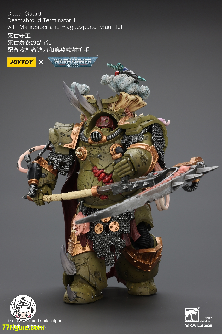 【予約商品】ジョイトイ JoyToy Source 1/18 『ウォーハンマー40K』デスガード デスシュラウド・ターミネーター1 マンリーパーとプレイグスパーター・ガントレット付き 塗装済み可動フィギュア