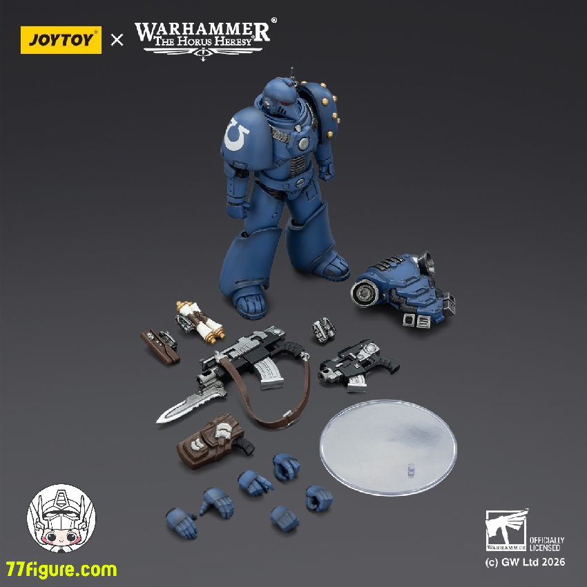 【品切れ】ジョイトイ JoyToy Source 1/18 『ウォーハンマー ホルスの異端』ウルトラマリーンズ MKVI タクティカル レジオナリー 塗装済み可動フィギュア