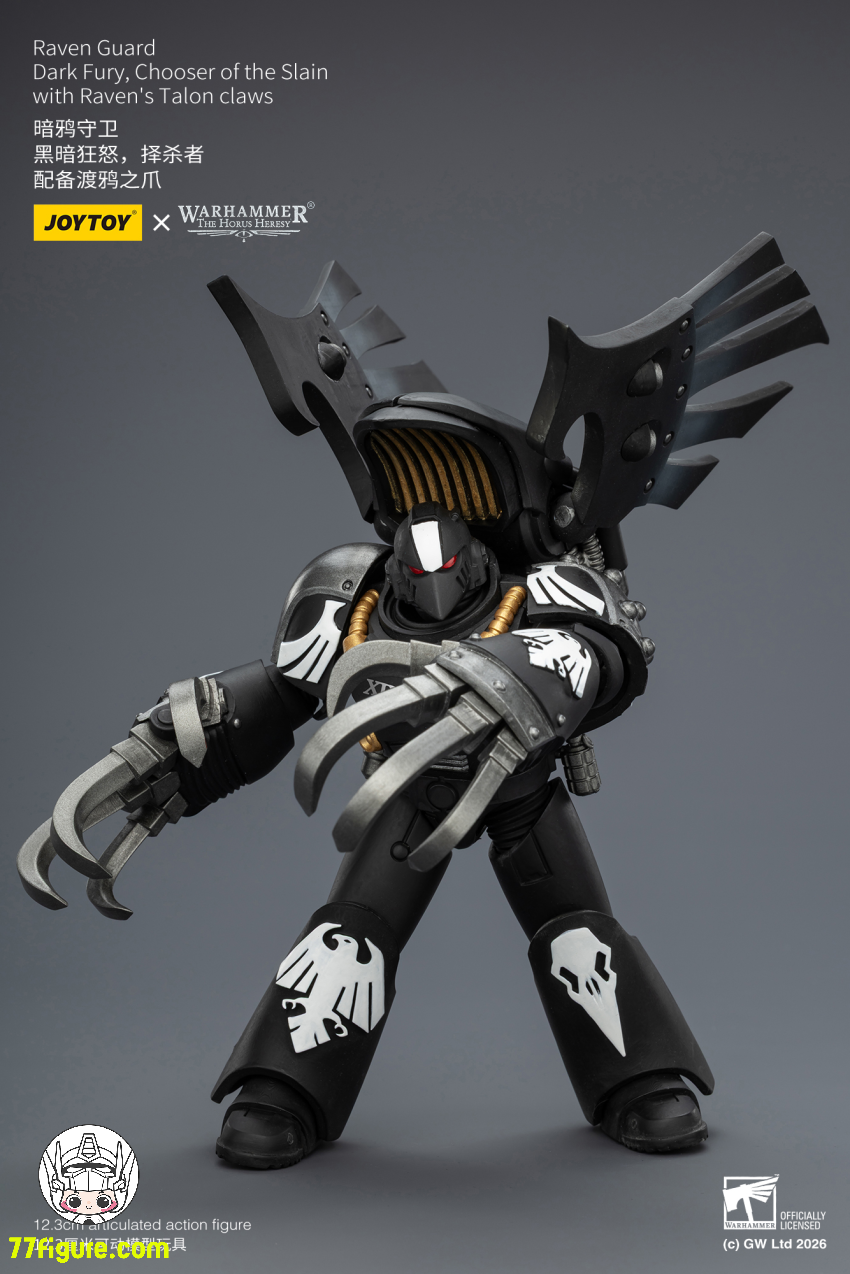 【予約受付終了】ジョイトイ JoyToy Source 1/18『ウォーハンマー ホルスの異端』レイヴンガード ダークフューリー 殺選者 大鴉の鉤爪付き 塗装済み可動フィギュア
