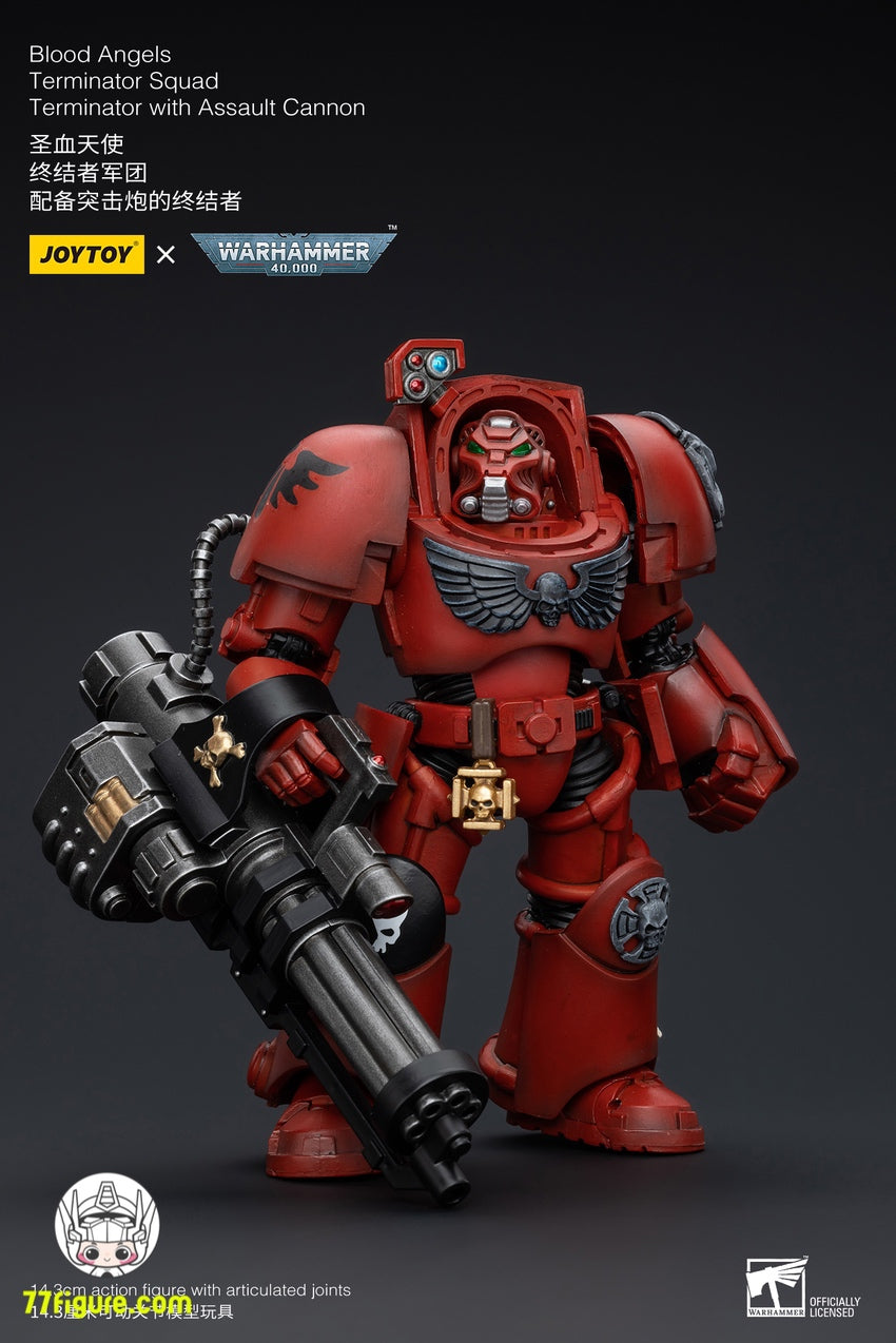 【先行販売】ジョイトイ JoyToy Source 1/18 『ウォーハンマー40K』ブラッド エンジェルズ ターミネーター分隊 ターミネーター アサルト キャノン付き 塗装済み可動フィギユア