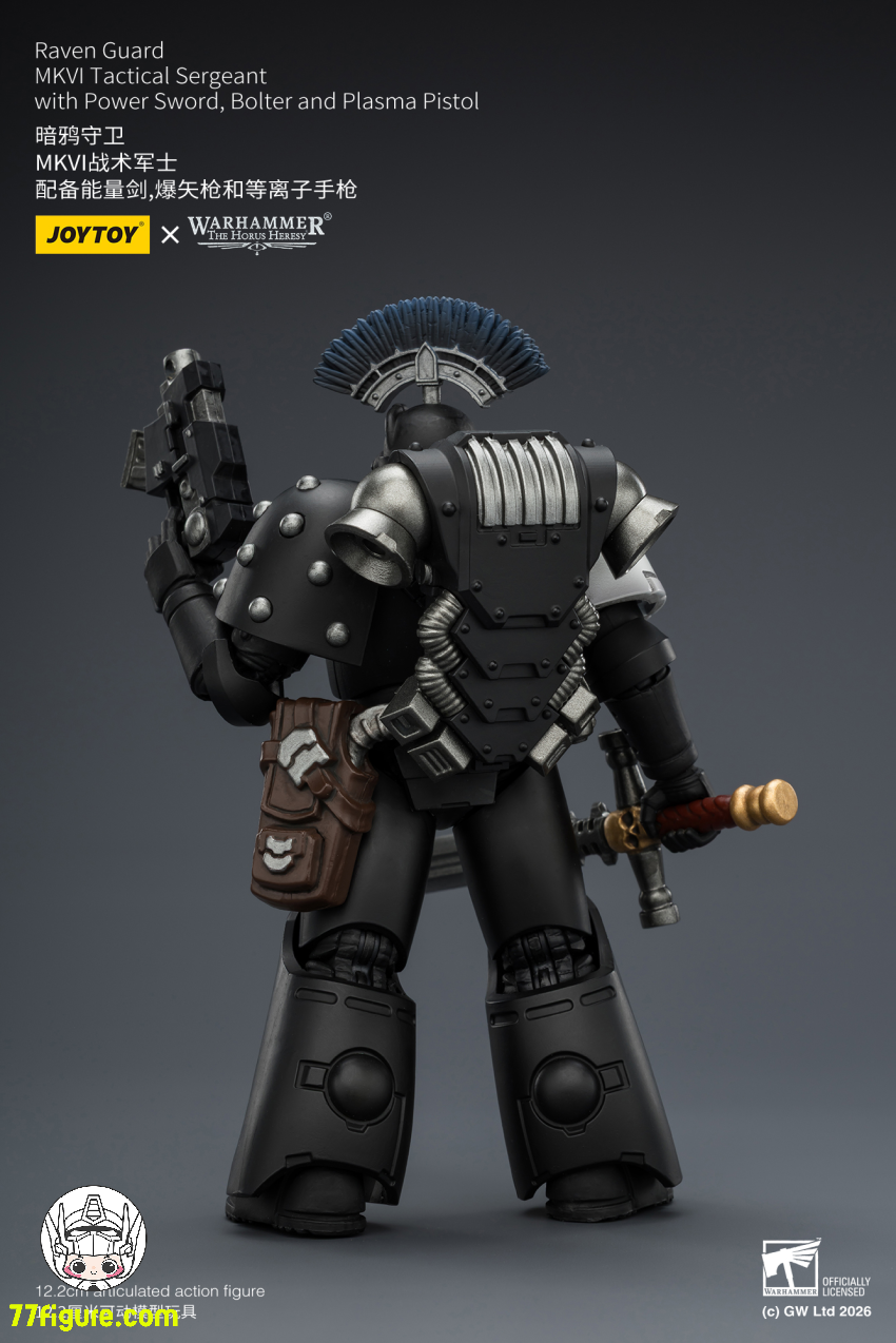 【予約商品】ジョイトイ JoyToy Source 1/18『ウォーハンマー ホルスの異端』レイヴンガード MKVI タクティカル サージェント パワーソード ボルター プラズマピストル付き 塗装済み可動フィギュア