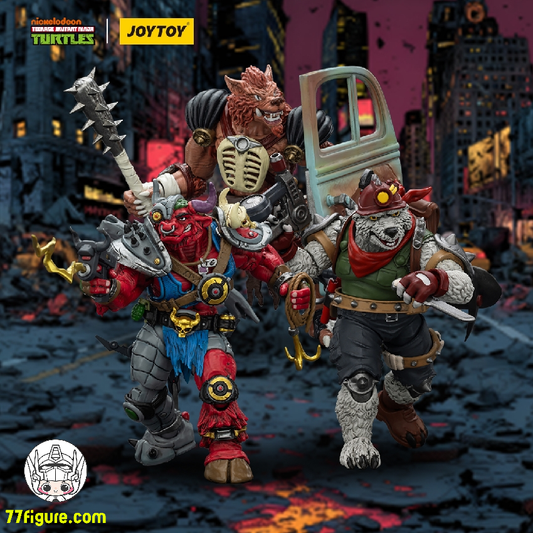 【予約商品】ジョイトイ JoyToy 1/18 ティーンエイジ  ミュータント ニンジャ タートルズ 『TMNT 』三体セット 塗装済み可動フィギュア