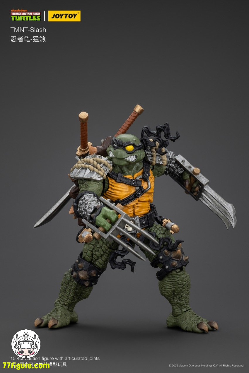 【先行販売】JoyToy 1/18 ティーンエイジ  ミュータント ニンジャ タートルズ 『TMNT 』スラッシュ 塗装済み可動フィギュア