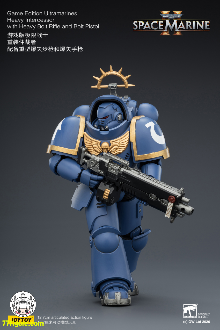 【予約商品】ジョイトイ JoyToy Source 1/18 『ウォーハンマー40K』ゲームエディション ウルトラマリーンズ ヘビーインターセッサー ヘビーボルトライフルとボルトピストル付き 塗装済み可動フィギュア