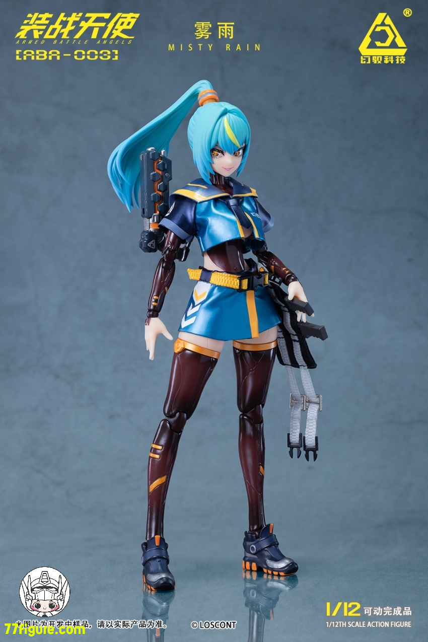 Loscont 1/12 ABA-003『装戦天使』霧雨 塗装済み可動フィギュア