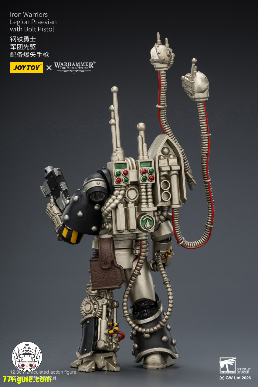 【予約受付終了】ジョイトイ JoyToy Source 1/18『ウォーハンマー ホルスの異端』アイアン ウォリアーズ レギオンのプラエヴィアン ボルトピストル付き 塗装済み可動フィギュア