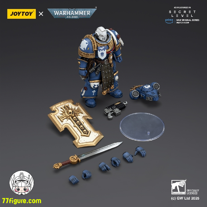 【予約商品】ジョイトイ JoyToy Source 1/18 『ウォーハンマー40K』ウルトラマリーンズ トルヴァルド パワーソード ストームシールドとボルトピストル付き 塗装済み可動フィギュア