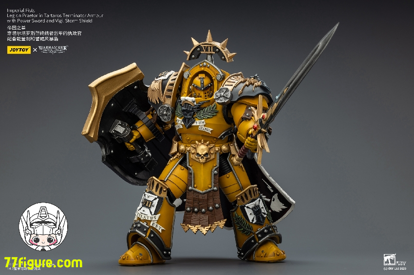 【予約商品】ジョイトイ JoyToy Source 1/18 『ウォーハンマー ホルスの異端』タルタロス・ターミネーターアーマーを身に着けたレギオン・プラエトル パワーソードとヴィジル・ストームシールド付き 塗装済み可動フィギュア