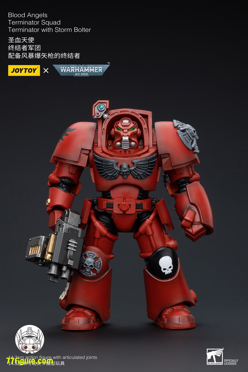 【先行販売】ジョイトイ JoyToy Source 1/18 『ウォーハンマー40K』ブラッド エンジェルズ ターミネーター分隊 ターミネーター ストーム ボルター付き 塗装済み可動フィギユア