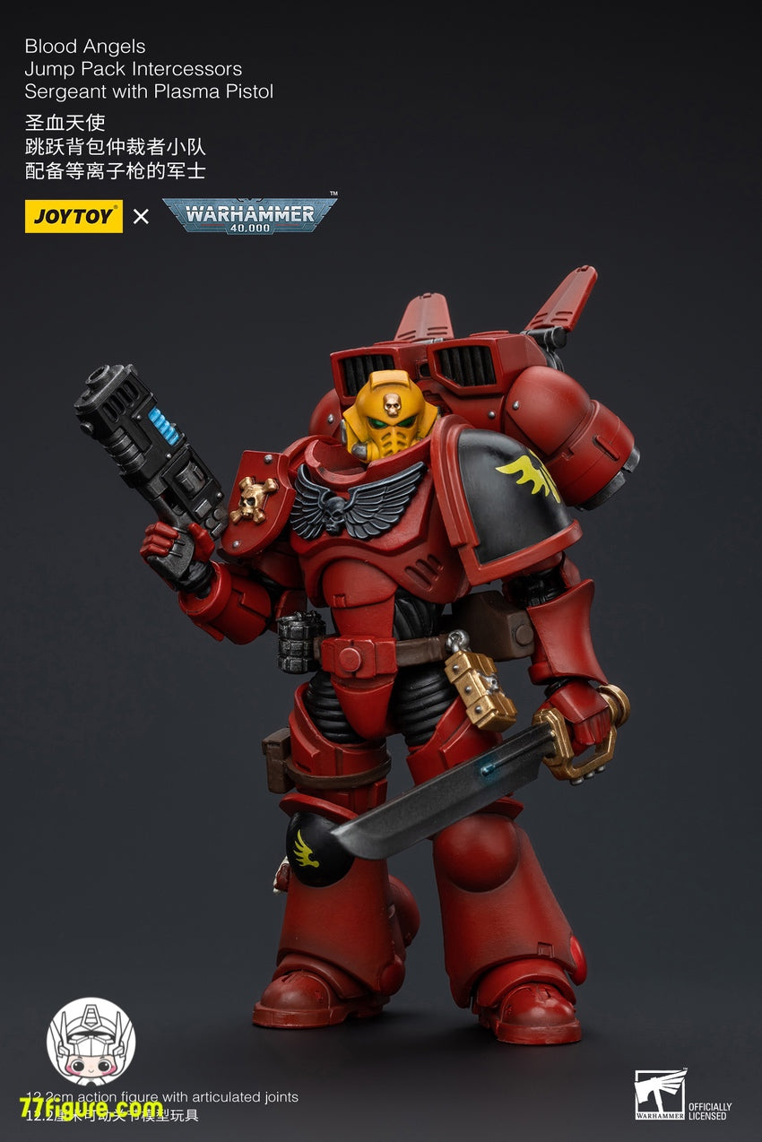 【品切れ】ジョイトイ JoyToy Source 1/18 『ウォーハンマー40K』 ブラッド エンジェルズ ジャンプパック仲裁者 軍曹プラズマピストル付き 塗装済み可動フィギュア