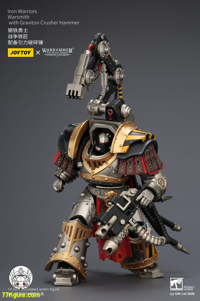 【予約商品】ジョイトイ JoyToy Source 1/18『ウォーハンマー ホルスの異端』アイアン ウォリアーズ ウォースミス グラビトンクラッシャーハンマー付き 塗装済み可動フィギュア