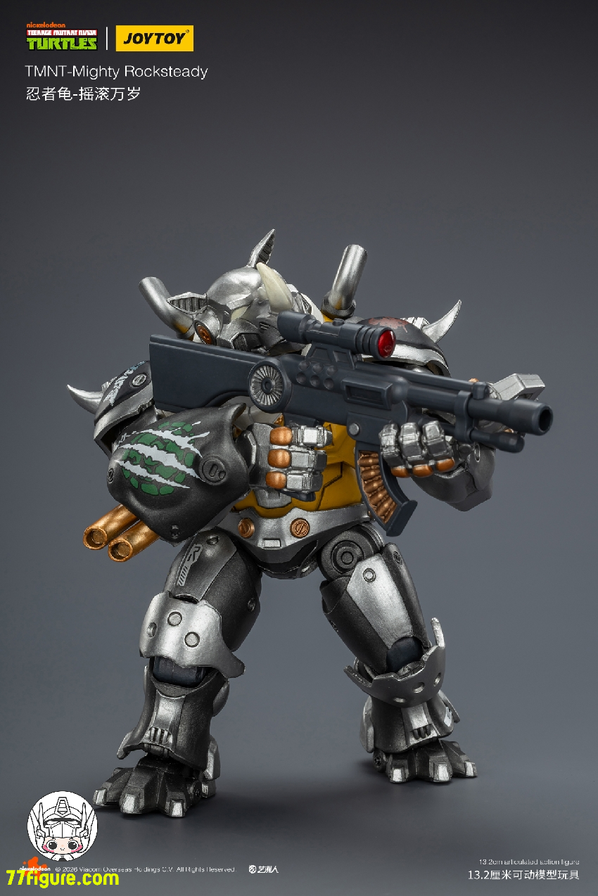 【予約受付終了】ジョイトイ JoyToy 1/18 ティーンエイジ  ミュータント ニンジャ タートルズ 『TMNT』マイティ・ロックステディ 塗装済み可動フィギュア