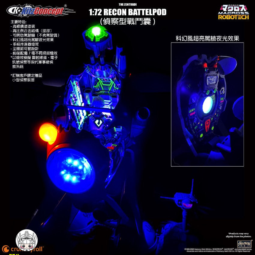 【品切れ】KitzConcept 1/72 『超時空要塞マクロス』偵察ポッド 塗装済み可動フィギュア