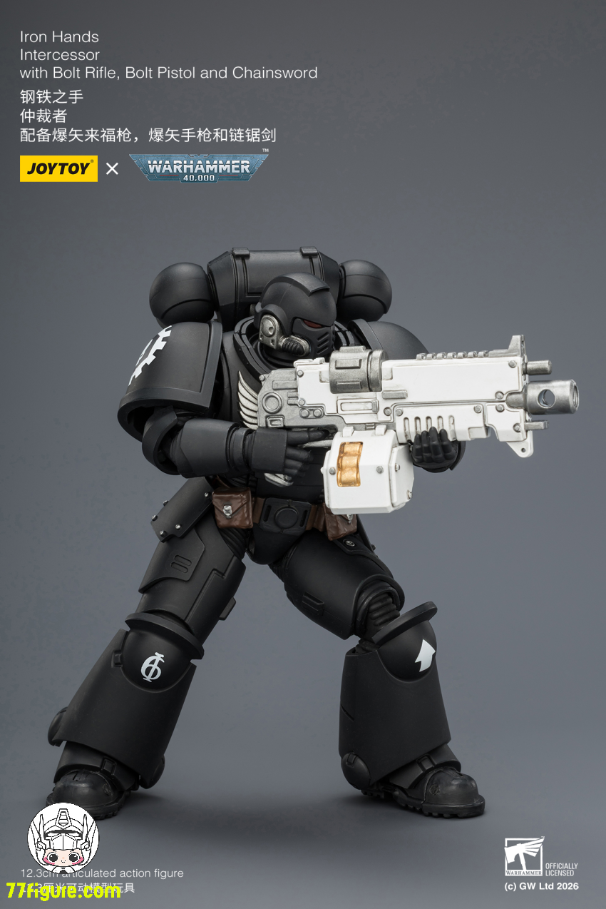 【予約商品】ジョイトイ JoyToy Source 1/18 『ウォーハンマー40K』アイアンハンズ インターセッサー ボルトライフル ボルトピストル チェーンソード付き 塗装済み可動フィギュア