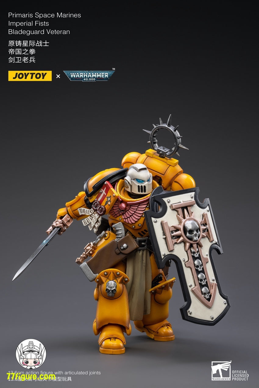 【品切れ】ジョイトイ JoyToy Source 1/18 『ウォーハンマー40K』インペリアルフィスト ブレードガードベテラン 塗装済み可動フィギュア