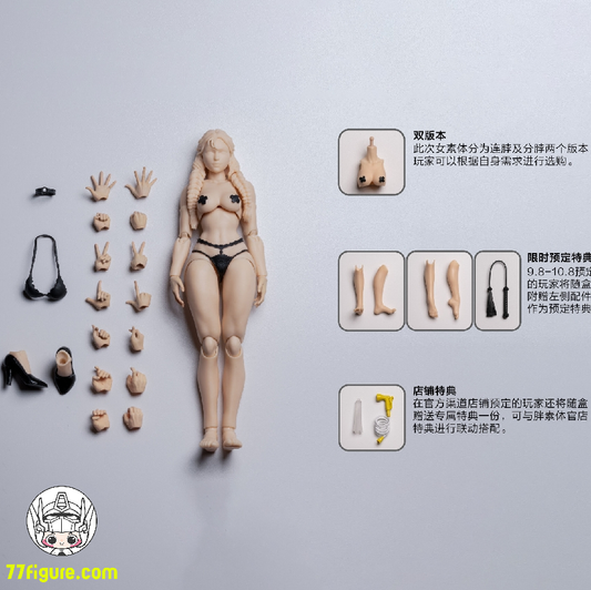 【予約商品】Nottaa Collection 1/12 NT-04 小芳 ホワイト ワンピース ネックボディ 公式ストア特別版