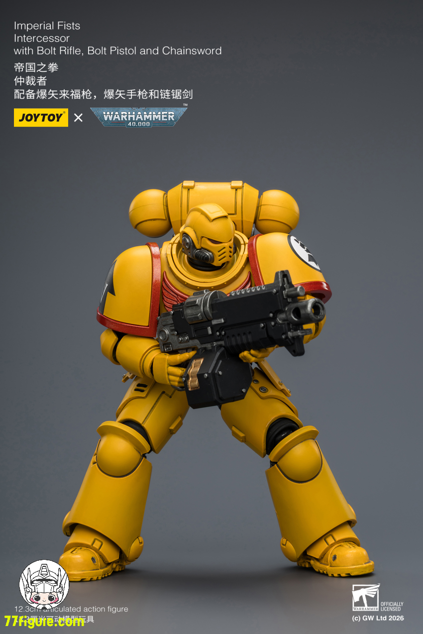 【予約商品】ジョイトイ JoyToy Source 1/18 『ウォーハンマー40K』インペリアル フィスト インターセッサー ボルトライフル ボルトピストル チェーンソード付き 塗装済み可動フィギュア