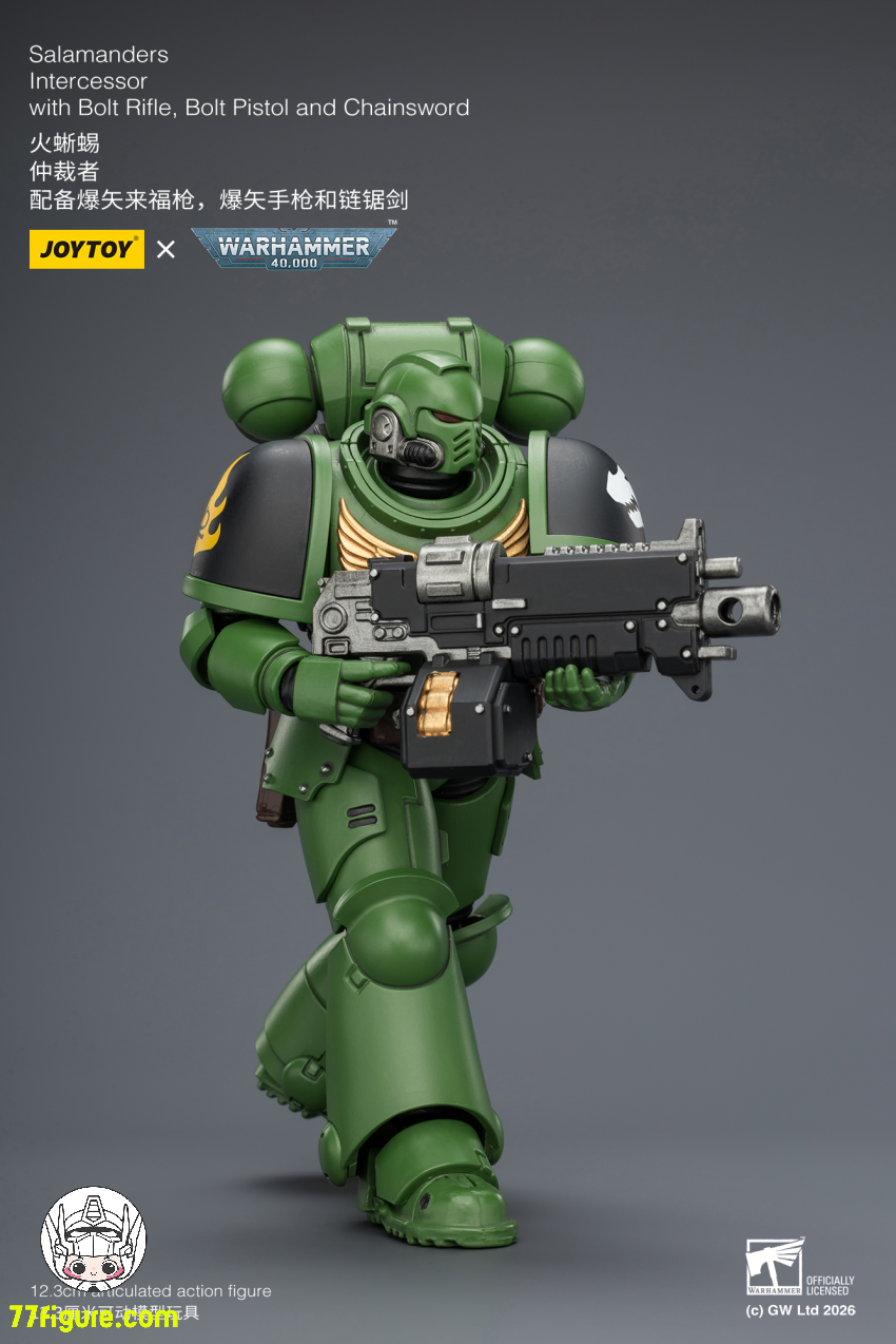 【予約商品】ジョイトイ JoyToy Source 1/18 『ウォーハンマー40K』サンショウウオ インターセッサー ボルトライフル ボルトピストル チェーンソード付き 塗装済み可動フィギュア