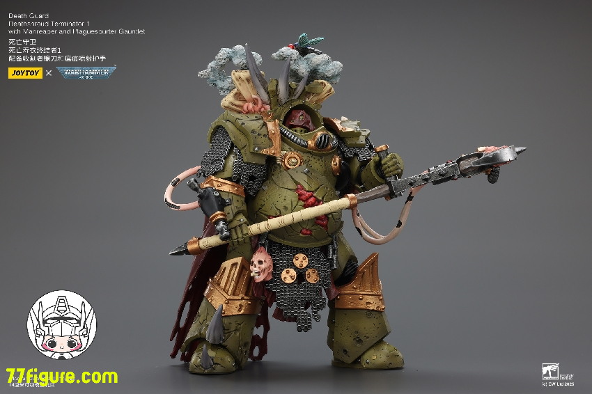 【予約商品】ジョイトイ JoyToy Source 1/18 『ウォーハンマー40K』デスガード デスシュラウド・ターミネーター1 マンリーパーとプレイグスパーター・ガントレット付き 塗装済み可動フィギュア