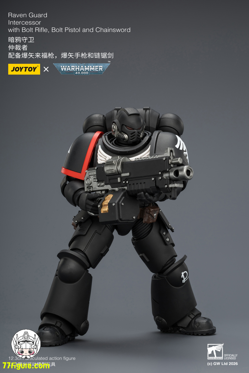 【予約商品】ジョイトイ JoyToy Source 1/18 『ウォーハンマー40K』レイヴンガード インターセッサー ボルトライフル ボルトピストル チェーンソード付き 塗装済み可動フィギュア