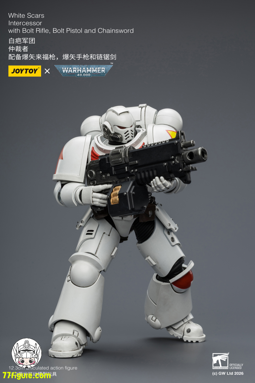 【予約商品】ジョイトイ JoyToy Source 1/18 『ウォーハンマー40K』ホワイト スカーズ インターセッサー ボルトライフル ボルトピストル チェーンソード付き 塗装済み可動フィギュア