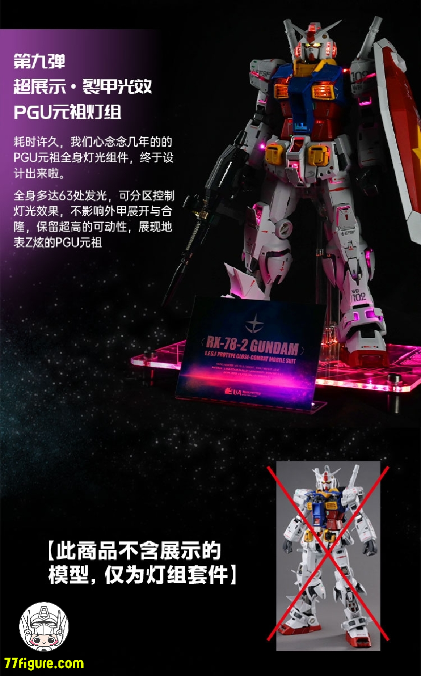 【先行販売】Unicorn Art 1/60 PG UNLEASHED RX-78-2 ガンダム用 LEDユニット デラックス版