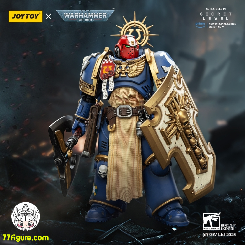 【予約商品】ジョイトイ JoyToy Source 1/18 『ウォーハンマー40K』ウルトラマリーンズ メタウルス パワーアックス ストームシールド プラズマピストル付き 塗装済み可動フィギュア