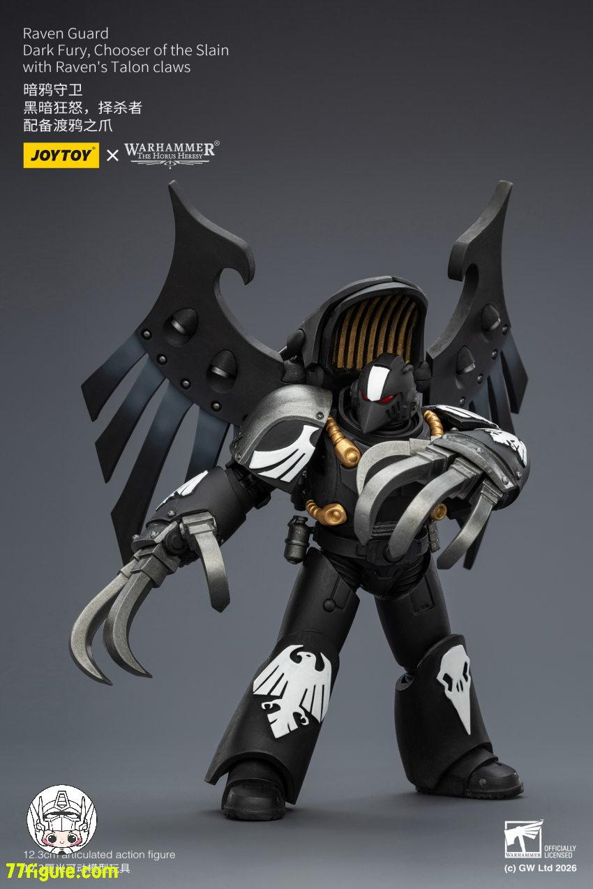 【予約受付終了】ジョイトイ JoyToy Source 1/18『ウォーハンマー ホルスの異端』レイヴンガード ダークフューリー 殺選者 大鴉の鉤爪付き 塗装済み可動フィギュア