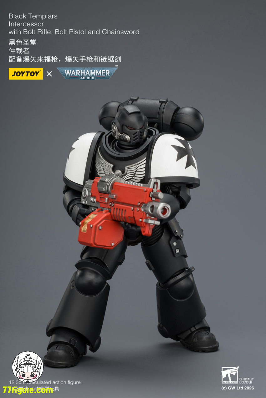 【予約商品】ジョイトイ JoyToy Source 1/18 『ウォーハンマー40K』ブラックテンプラー インターセッサー ボルトライフル ボルトピストル チェーンソード付き 塗装済み可動フィギュア