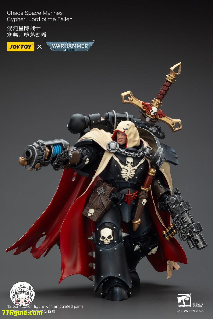 【予約商品】ジョイトイ JoyToy Source 1/18 『ウォーハンマー40K』 ケイオススペースマリーンズ サイファー ロード・オブ・ザ・フォールン 塗装済み可動フィギュア