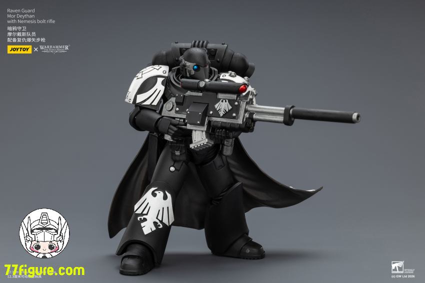 【予約受付終了】ジョイトイ JoyToy Source 1/18『ウォーハンマー ホルスの異端』レイヴンガード モー デイサン ネメシスボルトライフル付き 塗装済み可動フィギュア