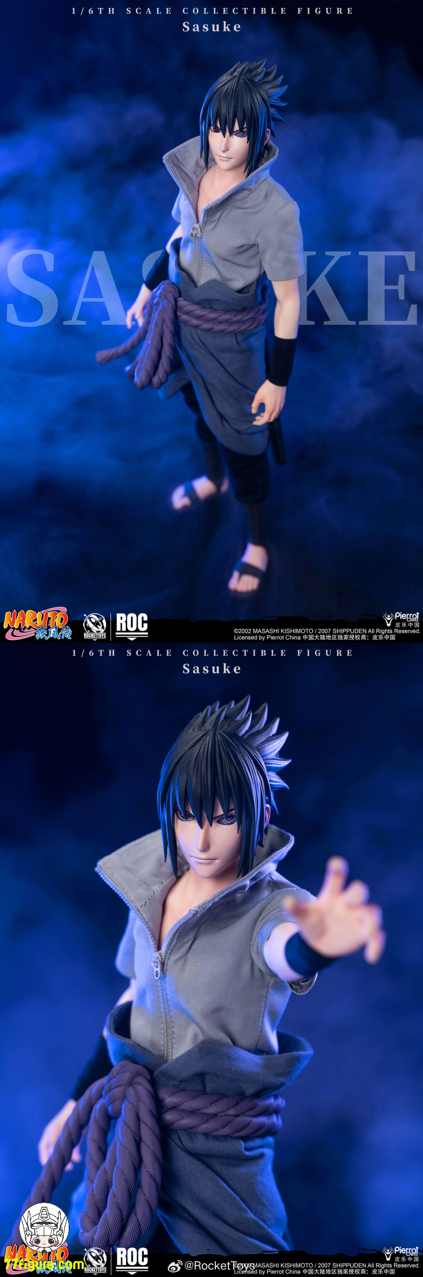 【予約商品】Rocket Toys 1/6 『NARUTO -ナルト-（疾風伝）』うちは サスケ 標準Ver. 塗装済み可動フィギュア