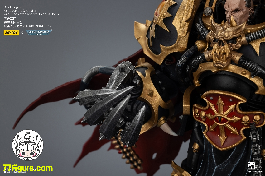 【予約商品】ジョイトイ JoyToy Source 1/18 『ウォーハンマー40K』ブラック・レギオン アバドン・ザ・デスポイラー ドラクニエンとホルスの爪付き 塗装済み可動フィギュア
