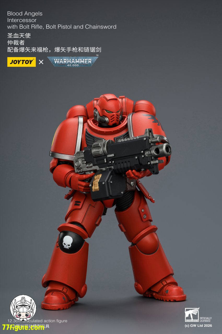 【予約商品】ジョイトイ JoyToy Source 1/18 『ウォーハンマー40K』ブラッド エンジェル インターセッサー ボルトライフル ボルトピストル チェーンソード付き 塗装済み可動フィギュア