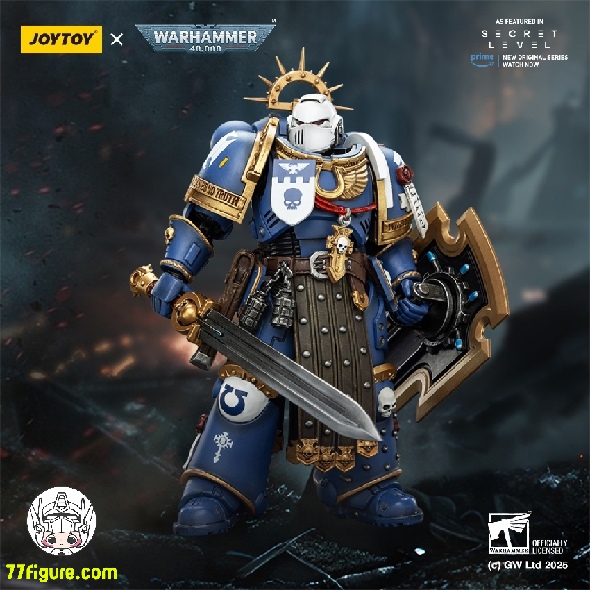 【予約商品】ジョイトイ JoyToy Source 1/18 『ウォーハンマー40K』ウルトラマリーンズ トルヴァルド パワーソード ストームシールドとボルトピストル付き 塗装済み可動フィギュア