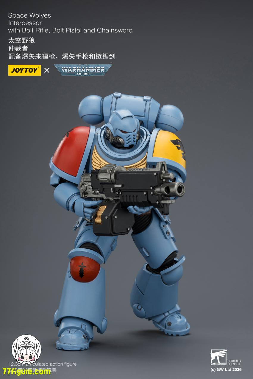 【予約商品】ジョイトイ JoyToy Source 1/18 『ウォーハンマー40K』スペース ウルフ インターセッサー ボルトライフル ボルトピストル チェーンソード付き 塗装済み可動フィギュア