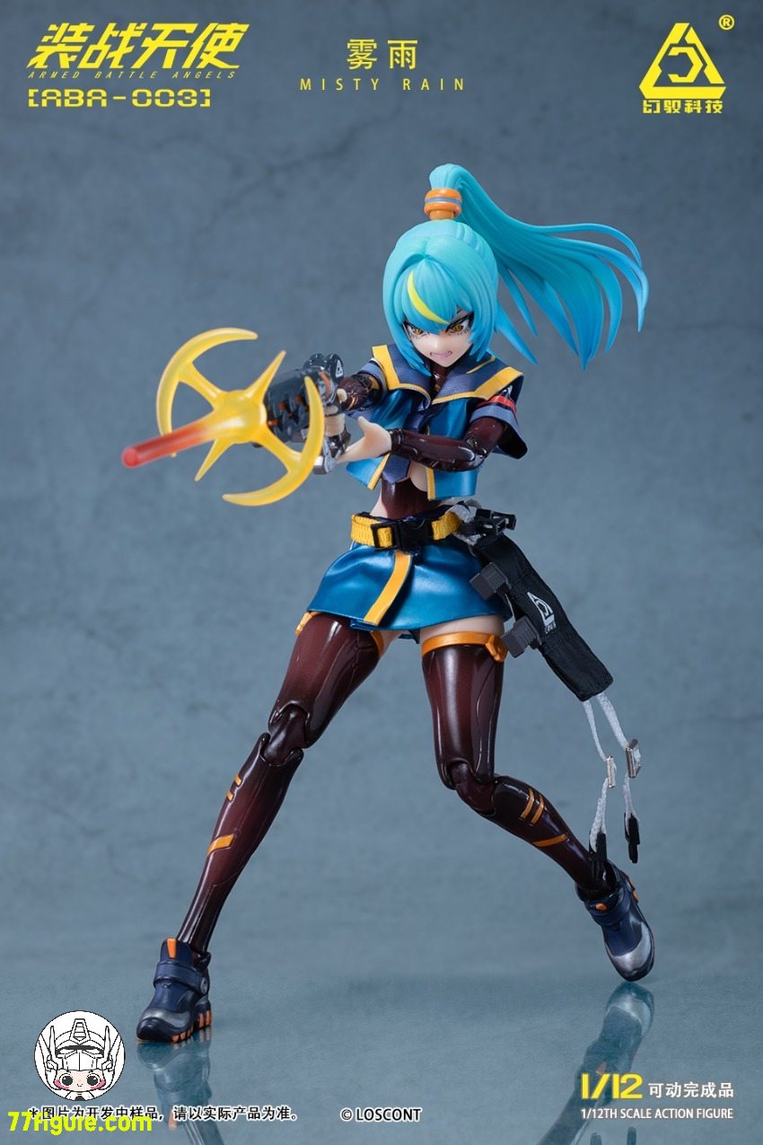 Loscont 1/12 ABA-003『装戦天使』霧雨 塗装済み可動フィギュア